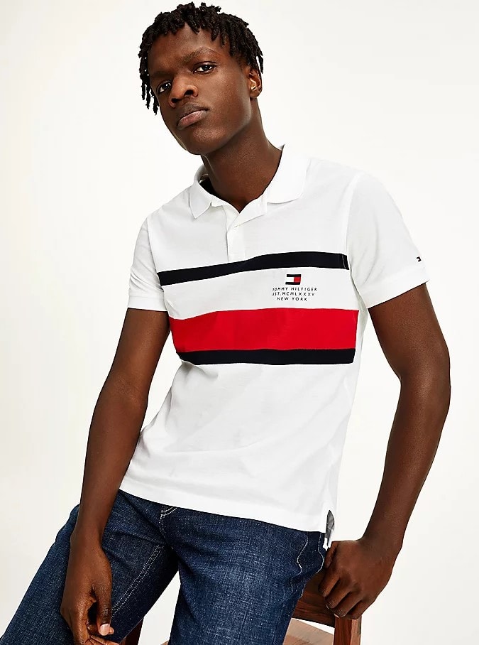 Polo branca hot sale tommy hilfiger