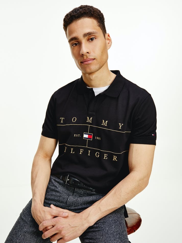 Polo tommy hilfiger store preta