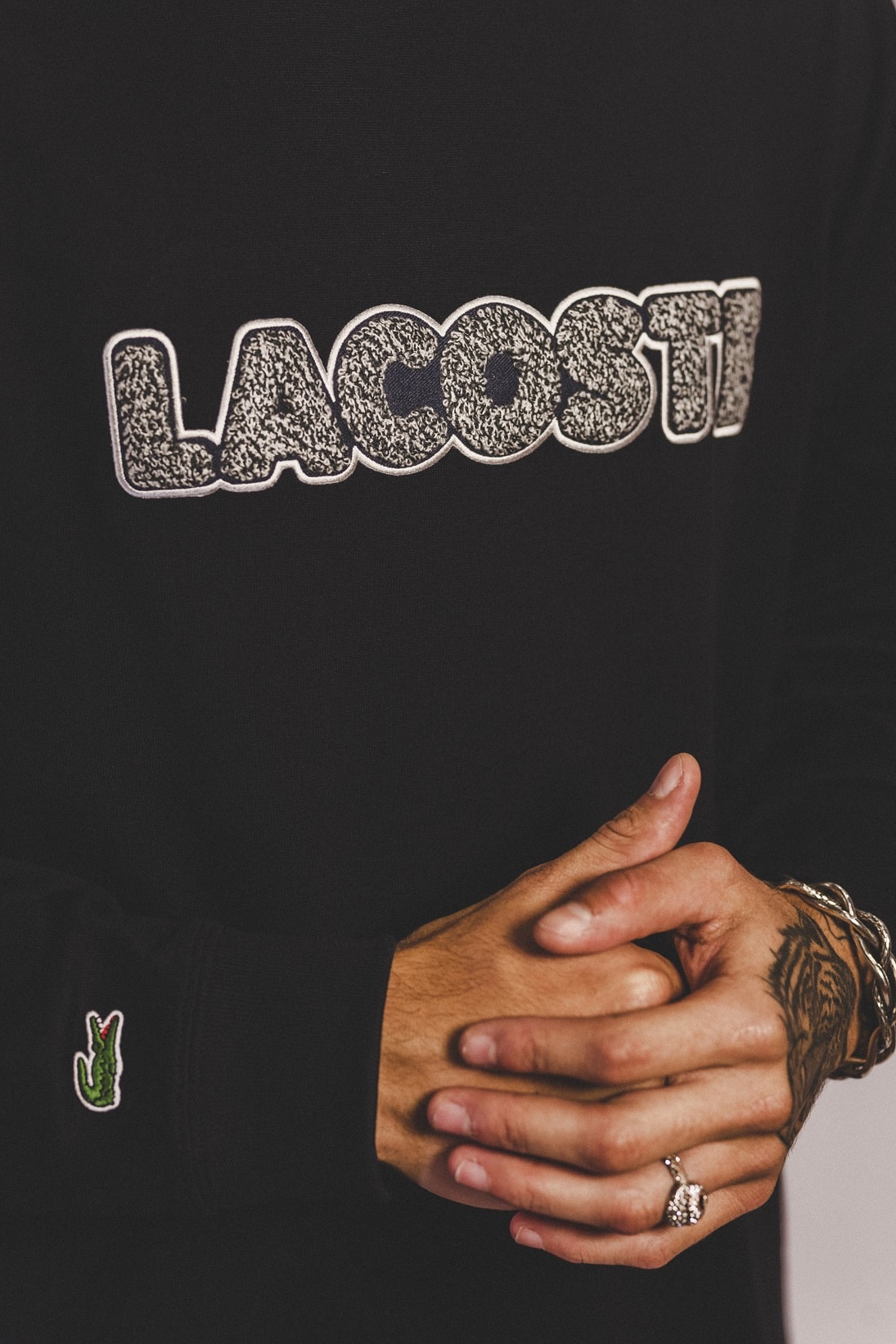 Pull lacoste outlet ecriture